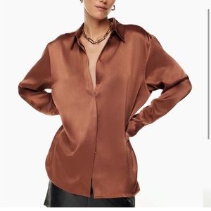 Aritzia Satin Buttondown